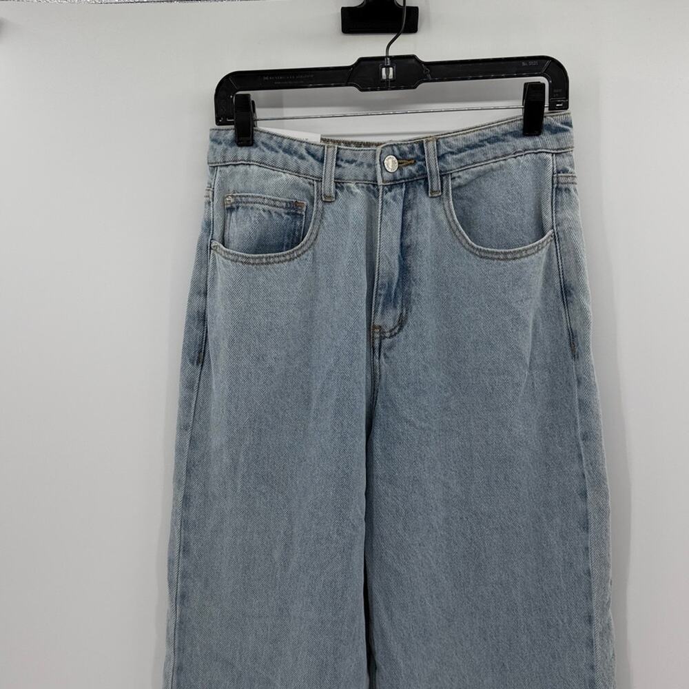 WeWoreWhat Wide Leg Denim Jeans - Light Wash - 28 - New with tags - Picture 3 of 8